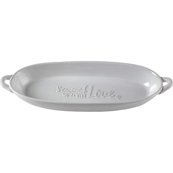 Serving Dish-Seasoned With Love (15" x 5.75" Oval)
