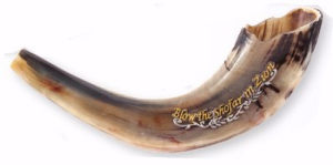 Shofar: Ornate Ram's Horn "Jerusalem"-Size B