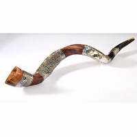Shofar Yemenite: Ceremonial Silver Plated-Medium